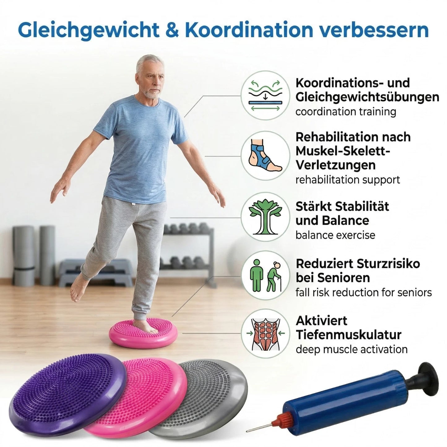 Balancekissen mit Noppen – Stabilität, Sitzkomfort & Training