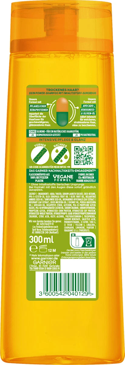 3 Stück GARNIER FRUCTIS Oil Repair Shampoo für trockenes und strapaziertes Haar